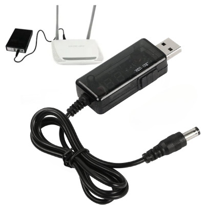 USB кабель для роутера от Power Bank переходник преобразователь 9V 12V кабель питания от повербанка