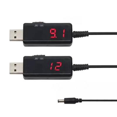 USB кабель для роутера от Power Bank переходник преобразователь 9V 12V кабель питания от повербанка