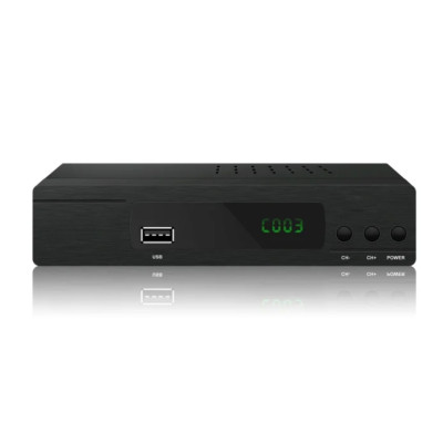 Цифрова телевізійна приставка DVB T2 з дисплеєм та пультом тюнер ресивер приймач для телевізора