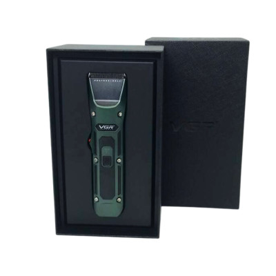 Акумуляторна машинка для стрижки волосся VGR V696 портативна з usb зарядкою 4 насадками та підставкою