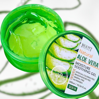 Заспокійливий та зволожуючий гель з Aloe Vera для обличчя та тіла 300 мл універсальний