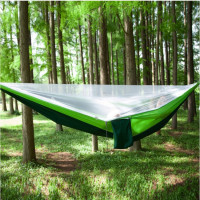 Туристичний гамак з москітною сіткою Travel Hammock 250x120 см Підвісний Для відпочинку із дугами від комах
