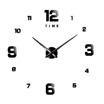 Великий настінний годинник 3D на батарейках Diy Clock Електронна наклейка Зроби сам для кухні вітальні