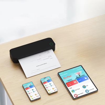 Бездротовий термопринтер Mini А4 Printer акумуляторний Bluetooth мобільний міні принтер iOS Android