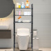Полиця над унітазом багатофункціональна підлогова Toilet Rack AY2035 Металевий стелаж 152х47х26см