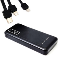 Портативний зарядний пристрій 10000 mah Power Bank МАГНИТ 3в1 ліхтарик Зовнішній акумулятор універсальний
