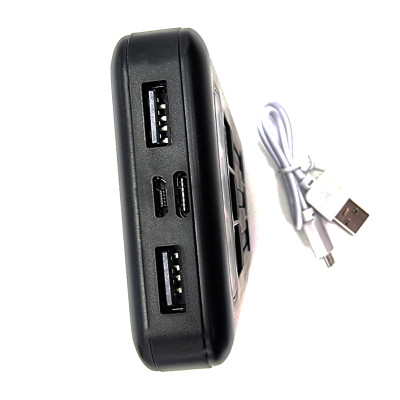 Портативний зарядний пристрій 10000 mah Power Bank МАГНИТ 3в1 ліхтарик Зовнішній акумулятор універсальний