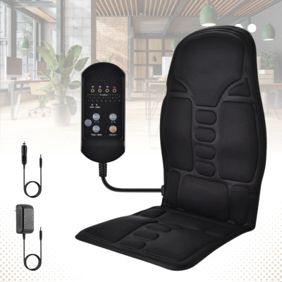 Автомобільна накидка на крісло з підігрівом та пультом чорна Robotic Cushion Massage