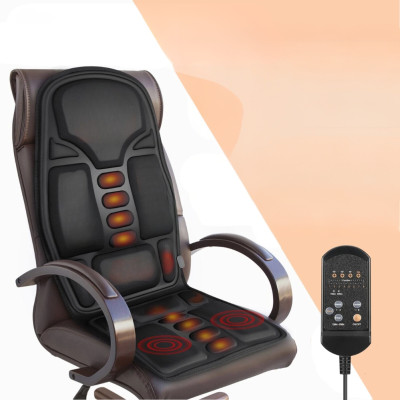 Автомобільна накидка на крісло з підігрівом та пультом чорна Robotic Cushion Massage