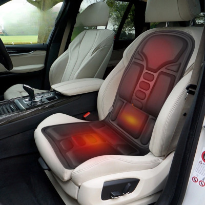 Автомобільна накидка на крісло з підігрівом та пультом чорна Robotic Cushion Massage
