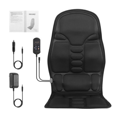 Автомобільна накидка на крісло з підігрівом та пультом чорна Robotic Cushion Massage