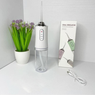 Іригатор для ротової порожнини 230мл Portable Oral Irrigator очищувач зубів бездротовий портативний з 3 режимами