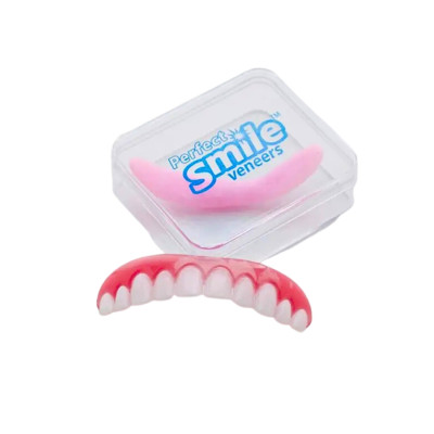 Съемные виниры для зубов Perfect Smile Veneer Верхняя накладка на зубы с футляром для хранения 