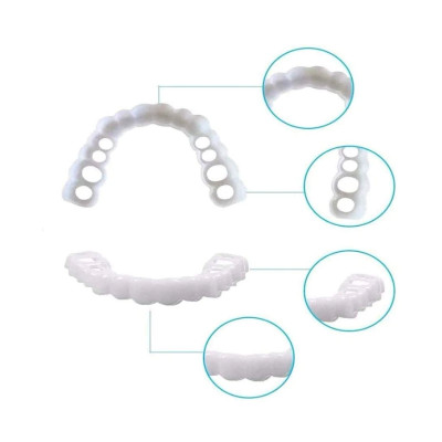 Виниры съемные для зубов Snap On Smile Veneers Универсальные виниры на верхние и нижние зубы 