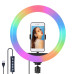 Набір блогера 4в1 Кільцева RGB LED лампа 31 см Штатив 2м Селфи-трипод Bluetooth Петличний мікрофон