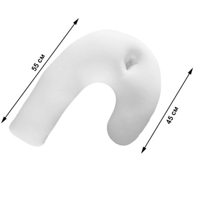 Подушка ортопедична на одну сторону Side Sleeper Pro White Подушки підкови для шиї і для сну на боці