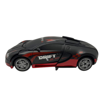 Машинка трансформер на радіокеруванні акумуляторна 2в1 Bugatti autobot Робот автобот на пульті управління