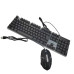 Дротова клавіатура з мишкою LED Keyboard Mouse KM 5003 Ігровий набір з підсвічуванням для комп'ютера