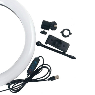 Кільцева LED лампа Ring fill Light 30 см світлодіодна від USB селфі кільце з пультом на шнурі