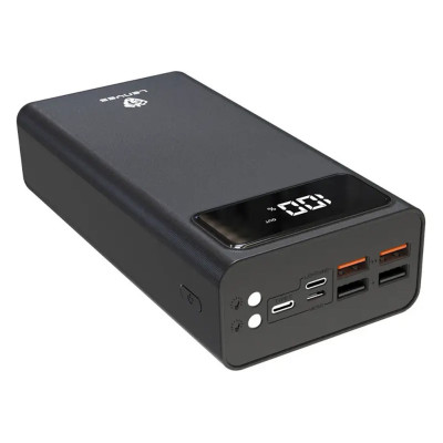 Power bank 40000 mAh Повербанк зарядка для телефону LENYES швидкий зарядний пристрій USB Type-C Lightning
