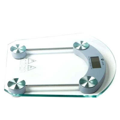 Ваги побутові підлогові електронні для зважування скло квадрат Personal Scale портативні з РК дисплеєм