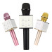 Мікрофон караоке дитячий бездротовий Q7 Золото Gold USB Bluetooth з чохлом Іграшка мікрофон з динаміком