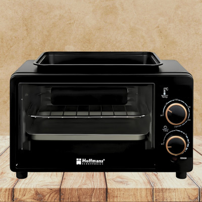 Настільна електрична міні духовка 2в1 HM-748 Hoffmans Electronics електропіч гриль 800W з таймером для дому