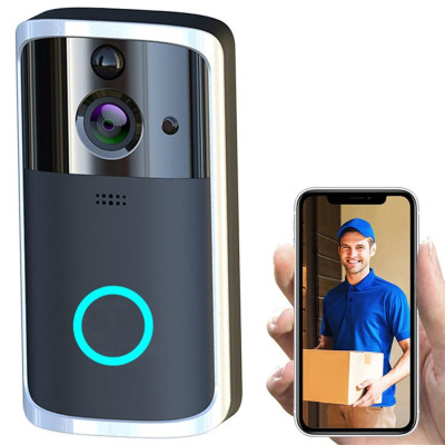 Беспроводной видеозвонок с датчиком движения HD Wi-Fi Eken V5 Black Bluetoth видео звонок глазок на дверь