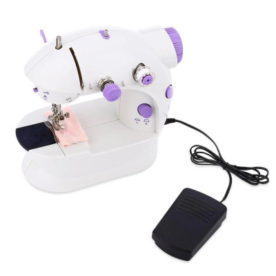 Міні швейна машинка 4 в 1 Mini Sewing Machine SM 202А Домашня компактна настільна портативна ручна 220V