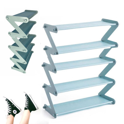 Органайзер полиця для взуття компактний стійка складна Shoe Rack YH 8802 5 зберігання речей та взуття