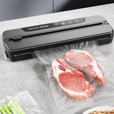 Вакууматор хатній пакувальник із пакетами автоматичний Vacuum Sealer Вакуумний побутовий апарат для пакування продуктів