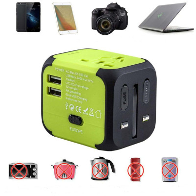 Універсальний мережевий адаптер для подорожей 2 USB Adapter Travel ORIGINAL Перехідник для всіх типів розеток