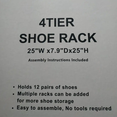 Органайзер полиця для взуття стелаж shoe rack складана стійка підставка чорна шафа для взуття