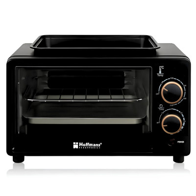 Настільна електрична міні духовка 2в1 HM-748 Hoffmans Electronics електропіч гриль 800W з таймером для дому