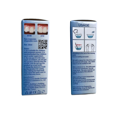 Полімерний гель у гранулах пломба Moldable false teeth Клей у кульках для ремонту зубів