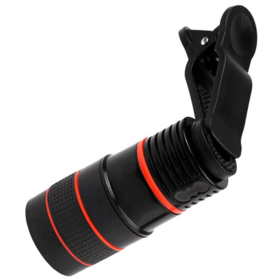 Об'єктив телескоп 8х для камери мобільного телефону Mobile Phone Telescope знімна лінза з прищіпкою