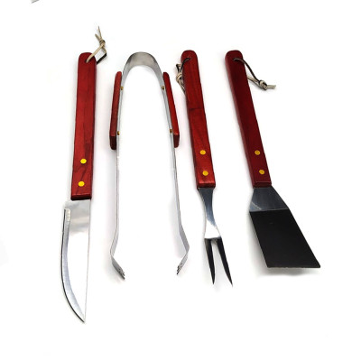 Набір приладів для барбекю і гриля 4 предмета BBQ 4 PCS Barbecue Set Інструменти для мангала гриля та барбекю