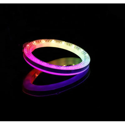 Кільцева лампа світлодіодна 3D RGB 36 см кольорова двостороння LED Селфі кільце для фото блогерів від usb