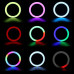 Світлодіодна кільцева кольорова лампа RGB LED MJ33 Набір блогера селфи кільце зі штативом Мультиколор 31 см