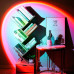 Проекційний RGB світильник з пультом на штативі USB проектор атмосферна лампа різнокольорова Sunset Lamp