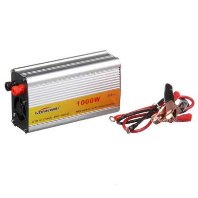 Перетворювач напруги KONNWEI 1000W інвертор від акумулятора автомобільний 24V-220V