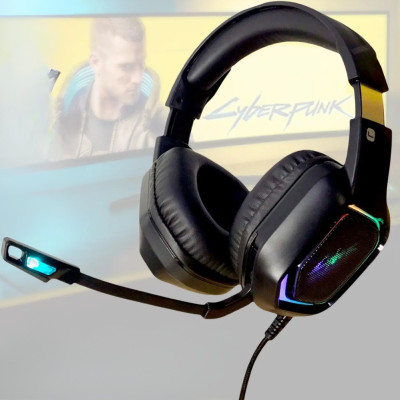 Ігрові навушники для ПК CYBERPUNK CP-007 Ігрові навушники накладні з мікрофоном Ігрова гарнітура