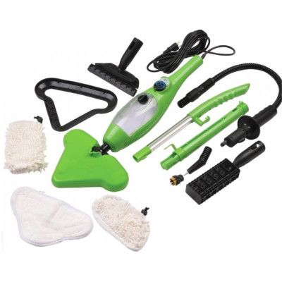 Швабра парова 5 в 1 пароочисник електрошвабра універсальна H2O  Steam Cleaner Mop X5 Зелена