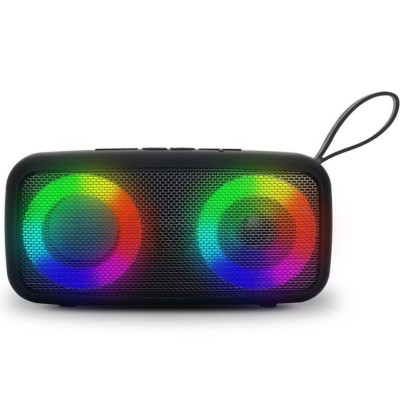 Портативна музична Bluetooth колонка NB-051 Бездротова з RGB підсвічуванням та FM радіо