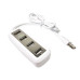 USB хаб концентратор адаптер розгалужувач на 4 порти білий живлення від USB хаб 2.0