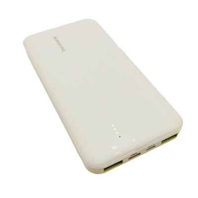 Power bank 10000 mAh BOROFONE білий портативний зовнішній акумулятор універсальний зарядний пристрій повербанк usb Type-C