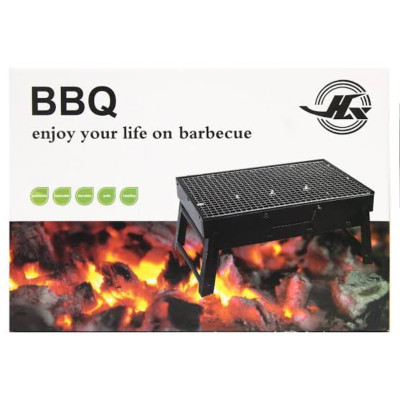 Мангал гриль чемодан складний переносний BBQ розбірний портативний з ґратами для пікніка 35х27х8см