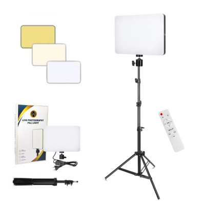 Світлодіодна прямокутна лампа LED Photography Fill Light 23х16см з пультом та штативом 2м для фото та відео