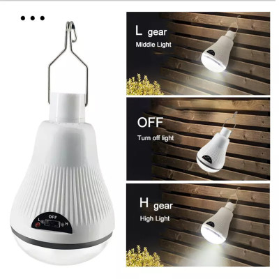 Лампа акумуляторна Solar Led Light GR 020 світильник із сонячною панеллю ліхтар світлодіодний на гачку