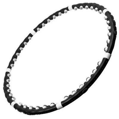 Обруч масажер магнітний хулахуп розбірної Massaging Hula Hoop масажний чорний для фітнесу схуднення талії